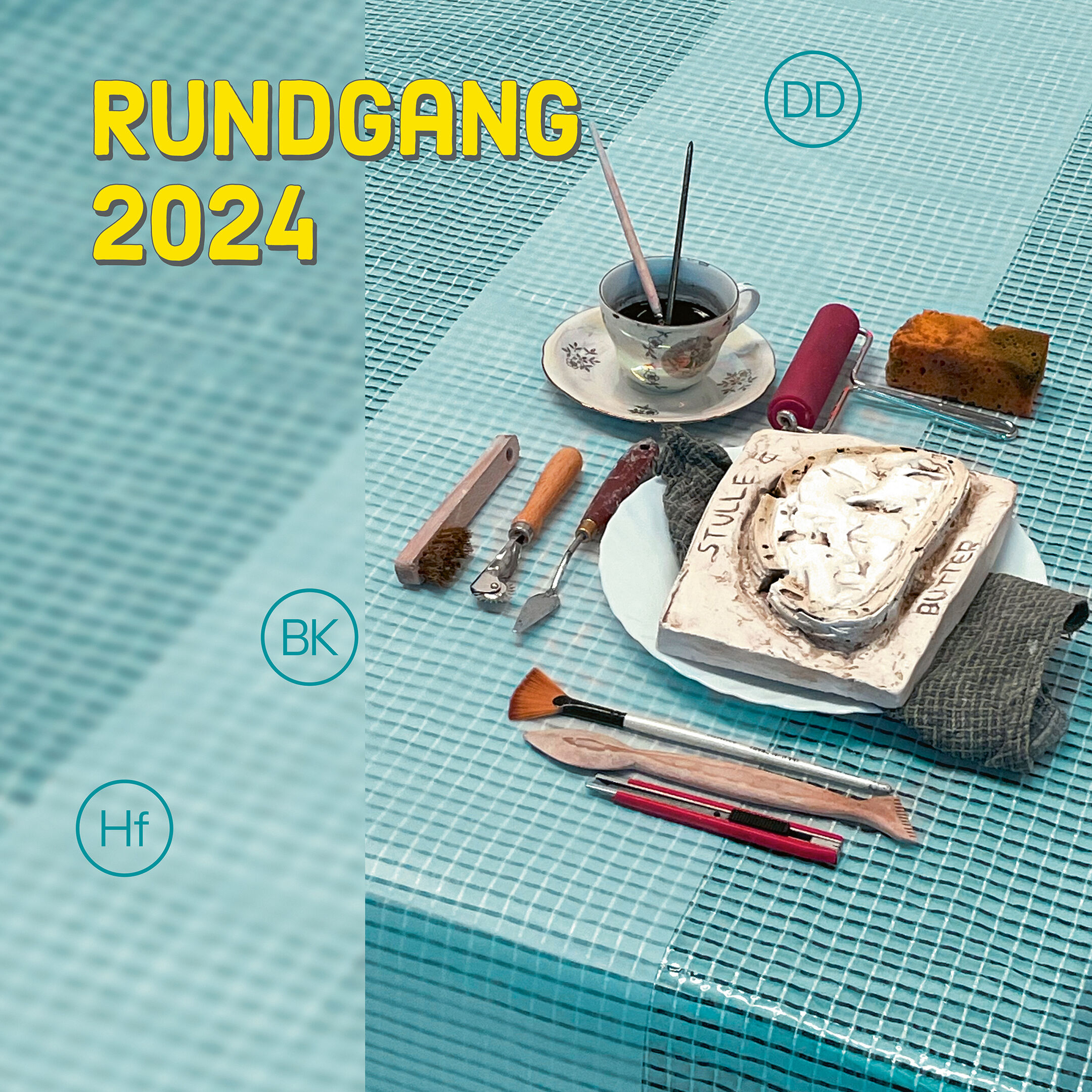 Veranstaltungsplakat der HfBK Dresden zum Rundgang 2024